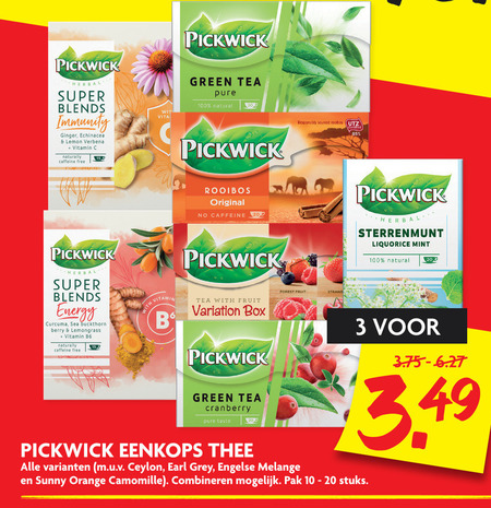 Pickwick   thee folder aanbieding bij  Dekamarkt - details