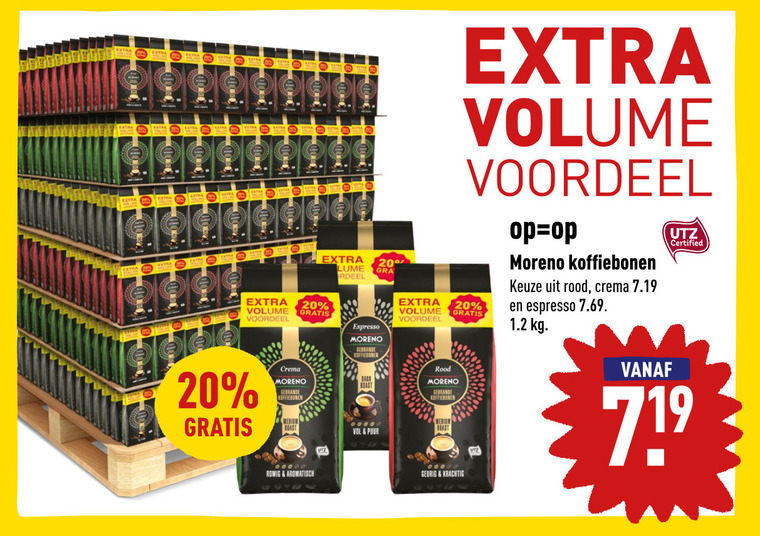 Moreno   koffiebonen folder aanbieding bij  Aldi - details