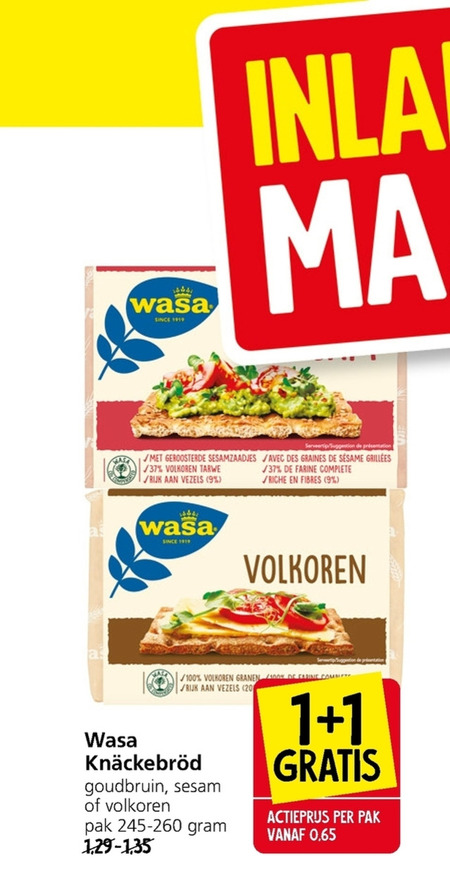 Wasa   knackebrod folder aanbieding bij  Jan Linders - details