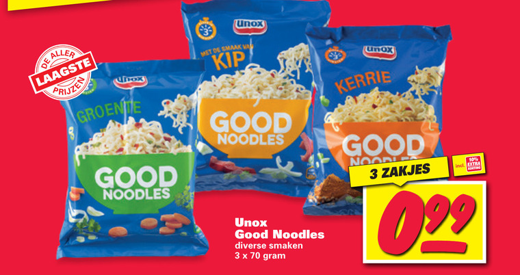 Unox   noodles folder aanbieding bij  Nettorama - details