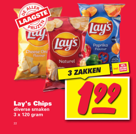 Lays   chips folder aanbieding bij  Nettorama - details