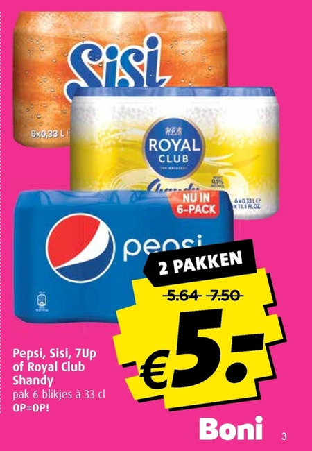 Pepsi   cola, frisdrank folder aanbieding bij  Boni - details