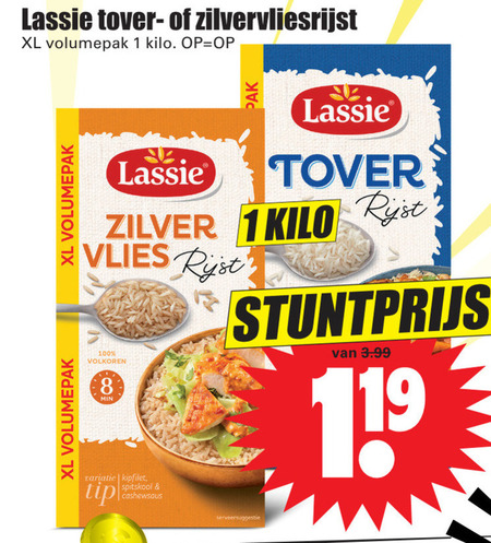 Lassie   rijst folder aanbieding bij  Dirk - details