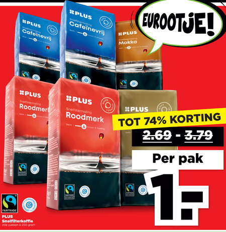 Plus Huismerk   koffie folder aanbieding bij  Plus - details