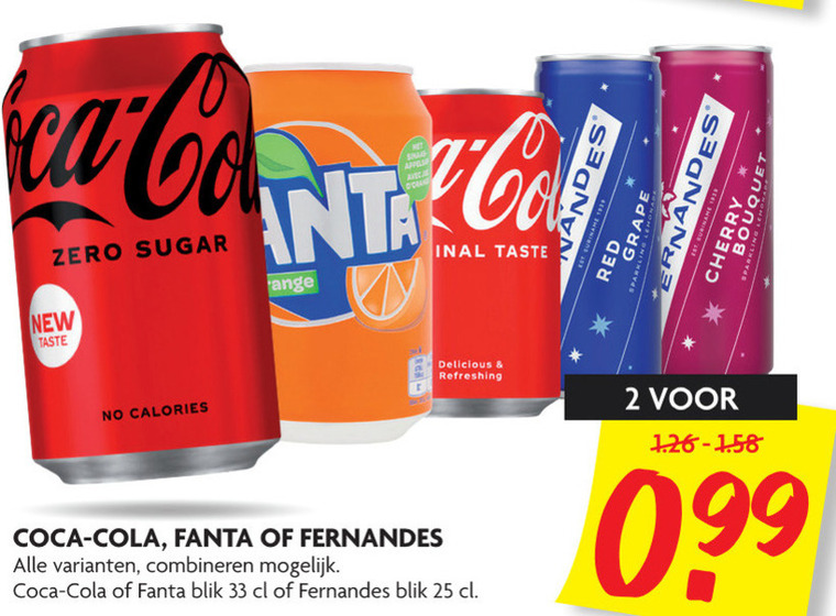 Coca-Cola   frisdrank, cola folder aanbieding bij  Dekamarkt - details