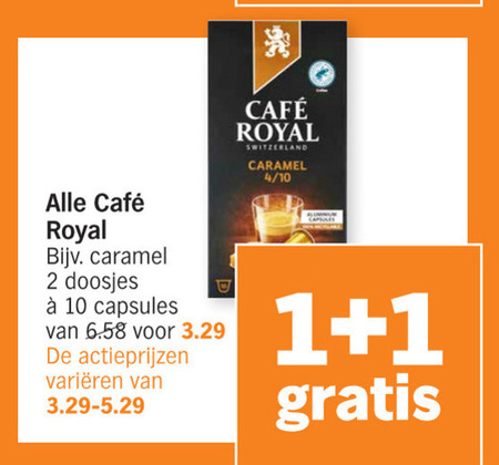 Cafe Royal   koffiecups folder aanbieding bij  Albert Heijn - details