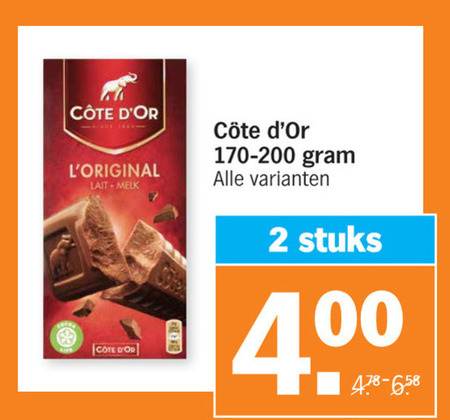 Cote D Or   chocolade folder aanbieding bij  Albert Heijn - details