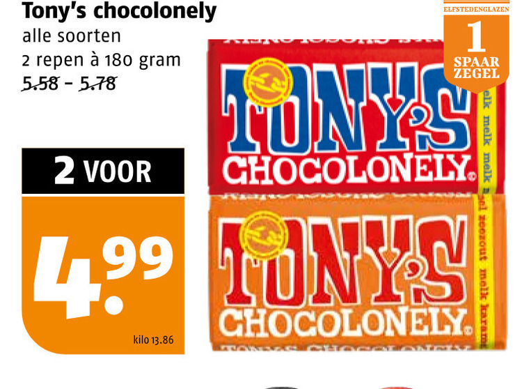 Tony Chocolony   chocolade folder aanbieding bij  Poiesz - details