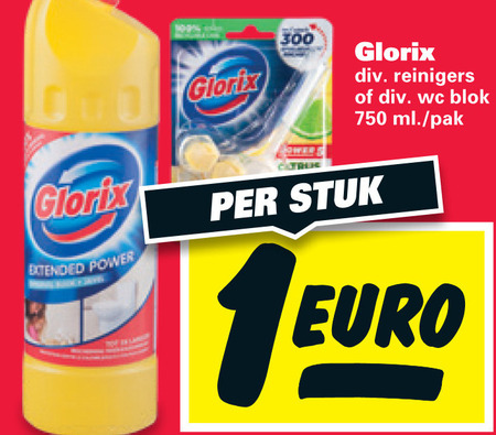 Glorix   bleekmiddel, toiletblok folder aanbieding bij  Nettorama - details