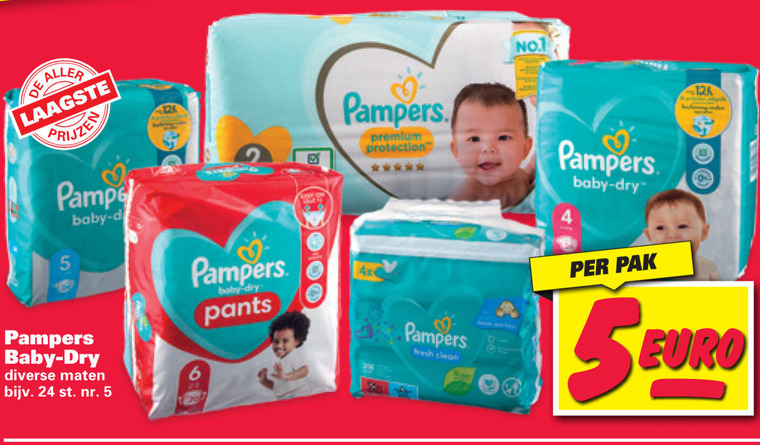 Pampers   billendoekjes, luierbroekjes folder aanbieding bij  Nettorama - details