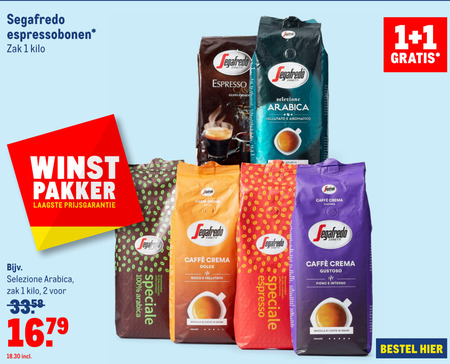 Segafredo   koffiebonen folder aanbieding bij  Makro - details