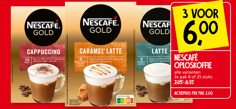 Nescafe   oploskoffie folder aanbieding bij  Jan Linders - details