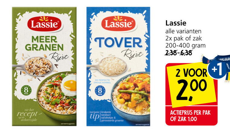 Lassie   rijst folder aanbieding bij  Jan Linders - details