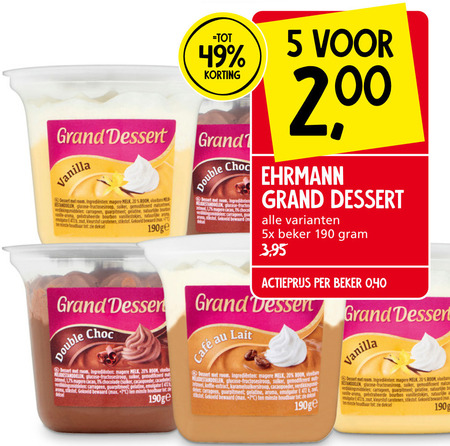 Ehrmann   toetje folder aanbieding bij  Jan Linders - details