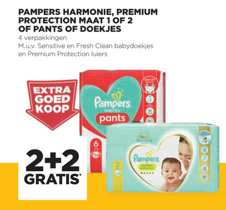 Pampers   luiers, billendoekjes folder aanbieding bij  Jumbo - details