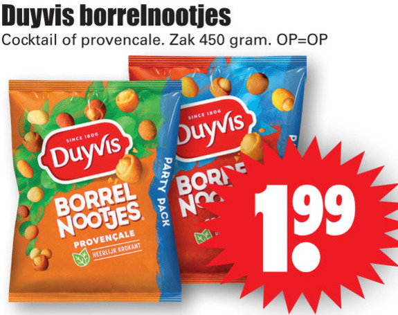 Duyvis   borrelnootjes folder aanbieding bij  Dirk - details