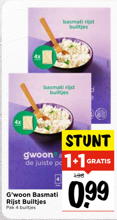 Gwoon   rijst folder aanbieding bij  Vomar - details