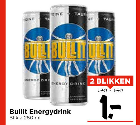 Bullit   energiedrank folder aanbieding bij  Vomar - details