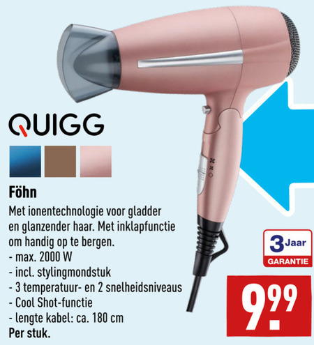 Quigg   fohn folder aanbieding bij  Aldi - details