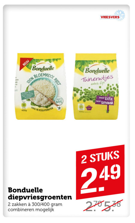 Bonduelle   diepvriesgroente folder aanbieding bij  Coop - details