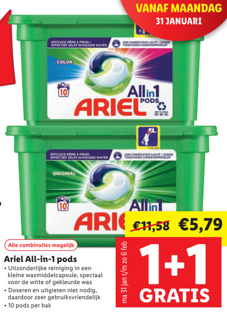 Ariel   wasmiddel folder aanbieding bij  Lidl - details