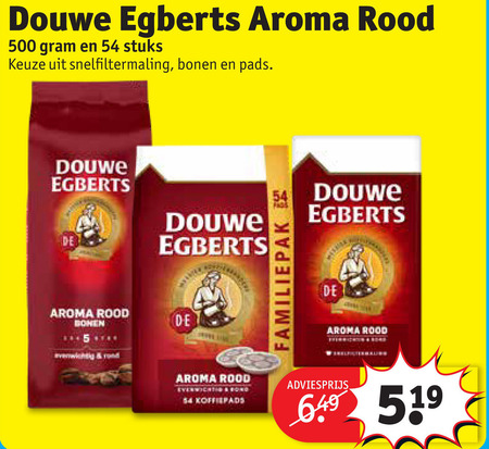 Douwe Egberts   koffiebonen, koffie folder aanbieding bij  Kruidvat - details