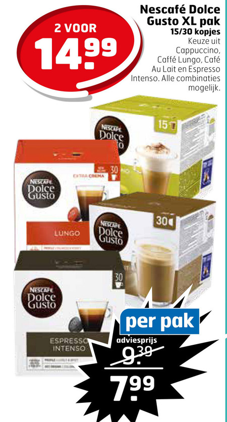 Nescafe   dolce gusto capsules folder aanbieding bij  Trekpleister - details