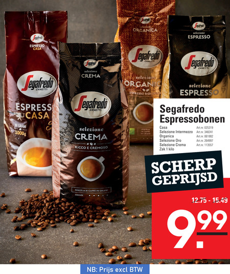 Segafredo   koffiebonen folder aanbieding bij  Sligro - details