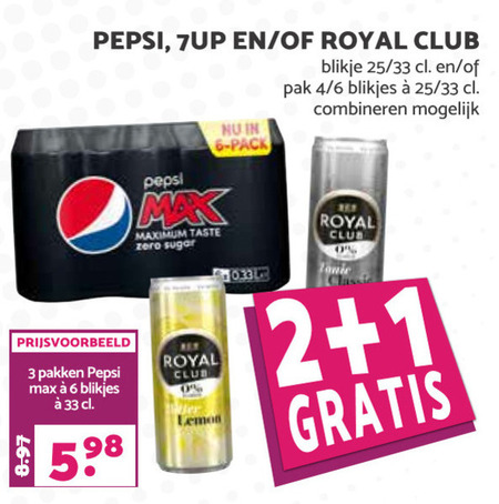 7-Up   frisdrank, cola folder aanbieding bij  Boons Markt - details