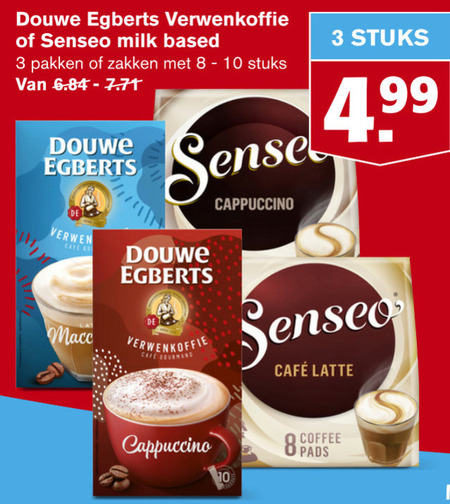 Douwe Egberts   koffiepad, oploskoffie folder aanbieding bij  Hoogvliet - details