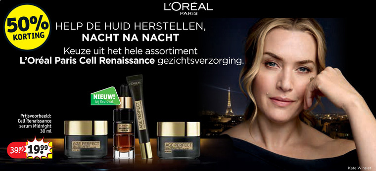 L Oreal   gezichtsverzorging, dagcreme folder aanbieding bij  Kruidvat - details