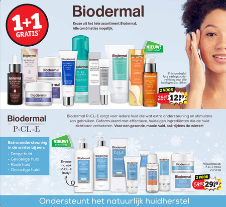 Biodermal   dagcreme, gezichtsmasker folder aanbieding bij  Kruidvat - details