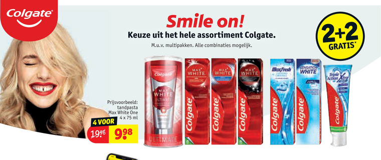 Colgate   tandpasta folder aanbieding bij  Kruidvat - details