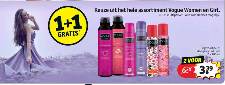 Vogue   deodorant folder aanbieding bij  Kruidvat - details