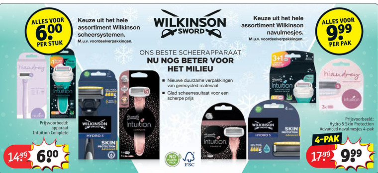 Wilkinson   dames handscheerapparaat, dames scheermesje folder aanbieding bij  Kruidvat - details