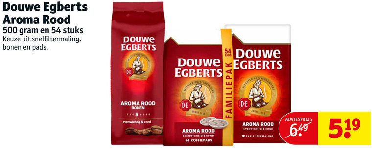 Douwe Egberts   koffiebonen, koffiepad folder aanbieding bij  Kruidvat - details