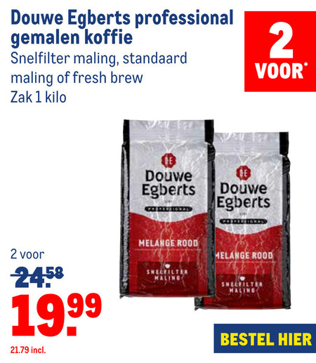 Douwe Egberts koffie aanbieding Makro -