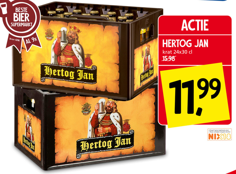 Hertog Jan krat bier folder aanbieding bij Jan Linders details