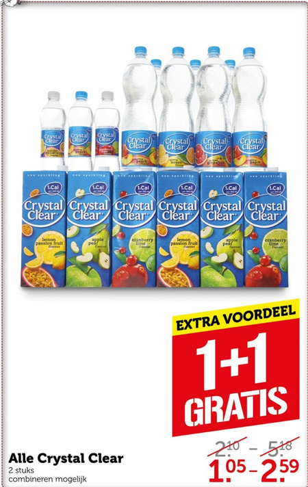 Crystal Clear   fruitdrank folder aanbieding bij  Coop - details