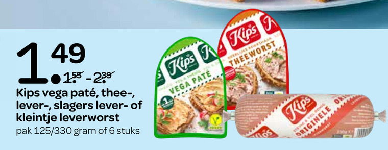 Kips   pate, leverworst folder aanbieding bij  Spar - details