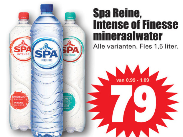 Spa   mineraalwater folder aanbieding bij  Dirk - details