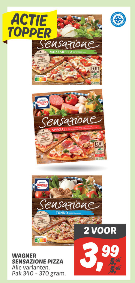 Wagner   diepvriespizza folder aanbieding bij  Dekamarkt - details