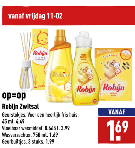 Robijn   wasmiddel, wasverzachter folder aanbieding bij  Aldi - details