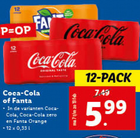 Fanta   cola, frisdrank folder aanbieding bij  Lidl - details