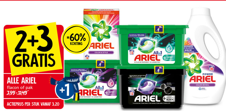 Ariel   wasmiddel folder aanbieding bij  Jan Linders - details