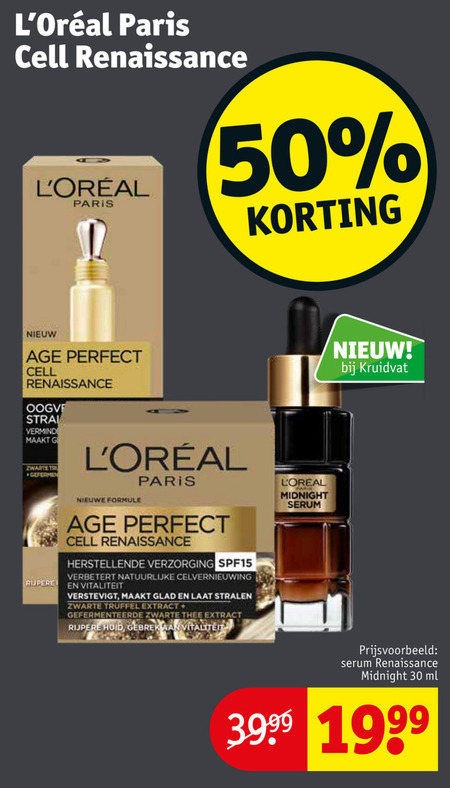 L Oreal   gezichtsverzorging folder aanbieding bij  Kruidvat - details