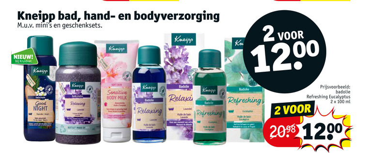 Kneipp   bodylotion, badolie folder aanbieding bij  Kruidvat - details