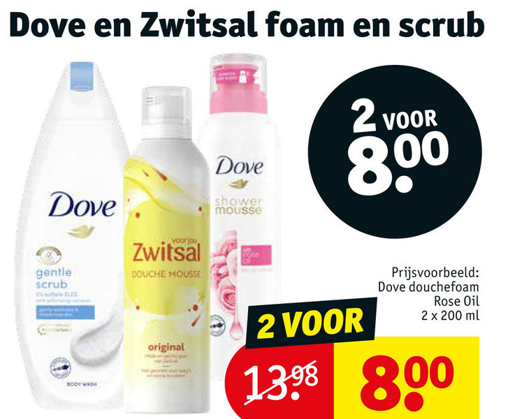 Dove douchegel, scrubcreme folder aanbieding bij Kruidvat details