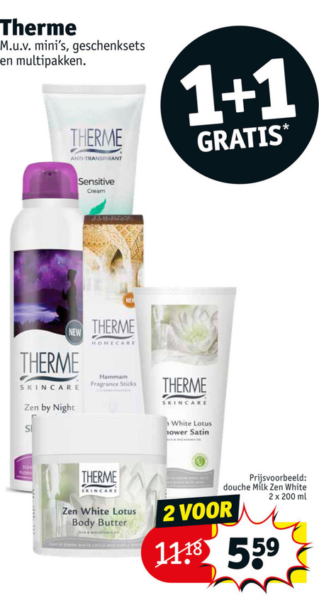 Therme   douchegel, deodorant folder aanbieding bij  Kruidvat - details