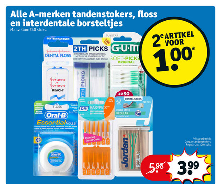 Alle merken   flosdraad, interdentale ragers folder aanbieding bij  Kruidvat - details